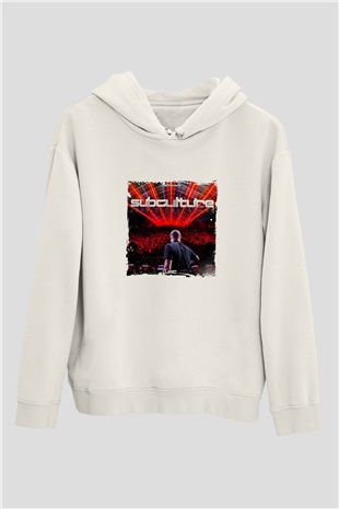 John OcallaghanBaskılı Beyaz Hoodie