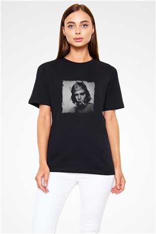 Johnny Depp Baskılı Unisex Siyah Tişört