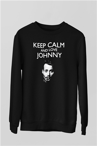 Johnny Depp Siyah Unisex Sweatshirt