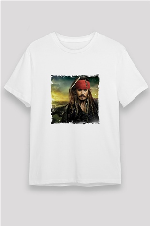 Johnny Depp Unisex Baskılı Beyaz Tişört