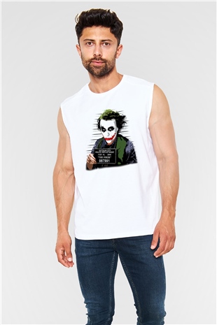 Joker Beyaz Unisex Kolsuz Tişört