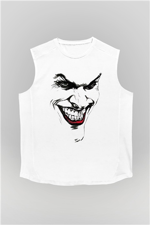 Joker Beyaz Unisex Kolsuz Tişört