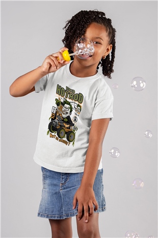 Joker Hotrod Baskılı Unisex Beyaz Çocuk Tişört