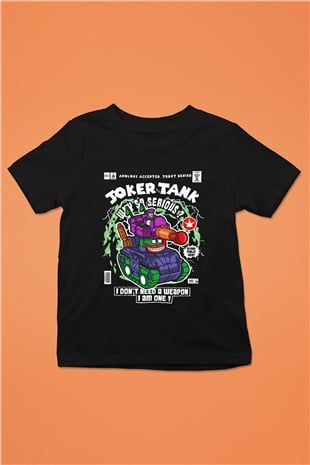 Joker Tank Baskılı Unisex Siyah Çocuk Tişört