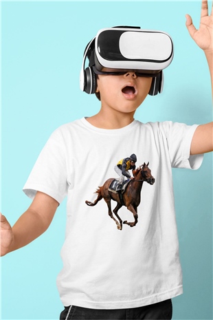 Jokey Baskılı Beyaz Unisex Çocuk Tişört