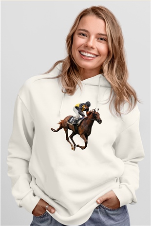 Jokey Beyaz Unisex Hoodie