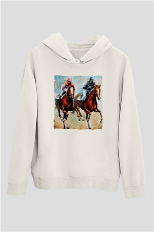 Jokey Beyaz Unisex Kapüşonlu Sweatshirt