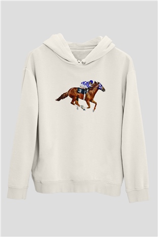 Jokey Beyaz Unisex Kapüşonlu Sweatshirt