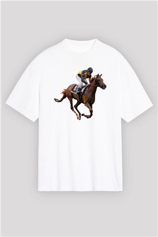 Jokey Beyaz Unisex Oversize Tişört T-Shirt