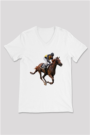 Jokey Beyaz Unisex V Yaka Tişört T-Shirt