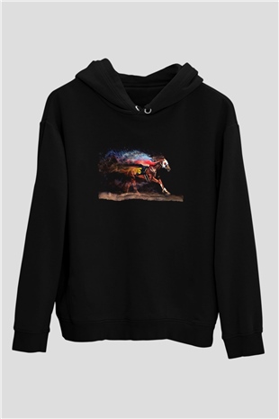 Jokey Siyah Unisex Kapüşonlu Sweatshirt