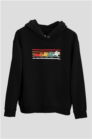 Jokey Siyah Unisex Kapüşonlu Sweatshirt