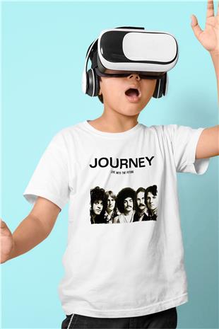 Journey Baskılı Beyaz Unisex Beyaz Çocuk Tişört - Tshirt