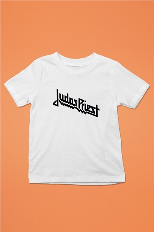 Judas Priest Baskılı Beyaz Unisex Çocuk Tişört