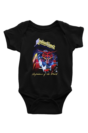 Judas Priest Baskılı Siyah Bebek Body - Zıbın