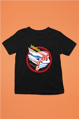 Judas Priest Baskılı Siyah Unisex Çocuk Tişört