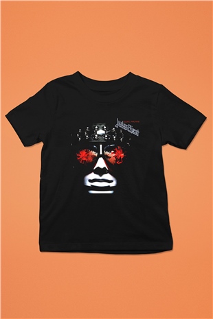 Judas Priest Baskılı Siyah Unisex Çocuk Tişört