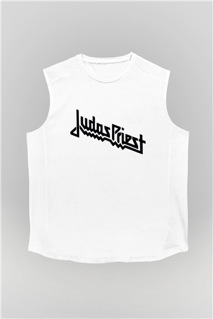 Judas Priest Beyaz Unisex Kolsuz Tişört