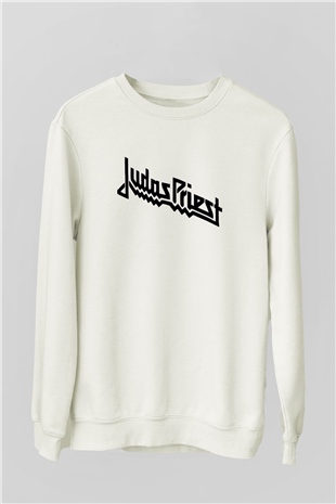 Judas Priest Beyaz Unisex Sweatshirt