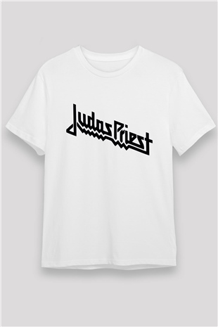 Judas Priest Beyaz Unisex Tişört T-Shirt - TişörtFabrikası