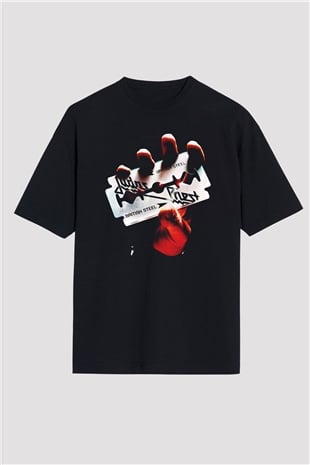 Judas Priest Siyah Unisex Oversize Tişört T-Shirt