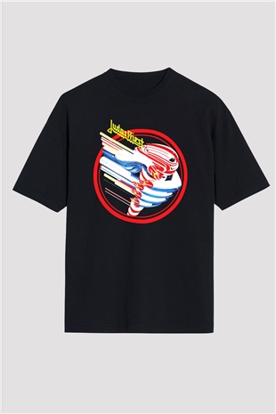 Judas Priest Siyah Unisex Oversize Tişört T-Shirt