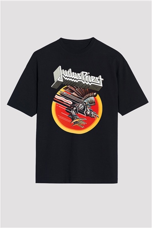 Judas Priest Siyah Unisex Oversize Tişört T-Shirt