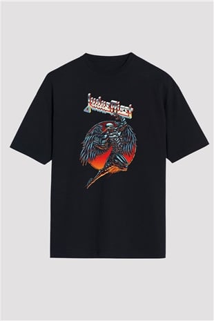 Judas Priest Siyah Unisex Oversize Tişört T-Shirt