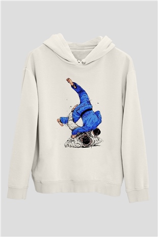 Judo Beyaz Unisex Hoodie