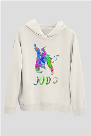 Judo Beyaz Unisex Hoodie