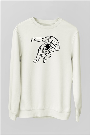 Judo Beyaz Unisex Sweatshirt
