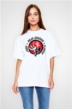 Judo Beyaz Oversize Tişört Oversize T-shirt - TişörtFabrikası