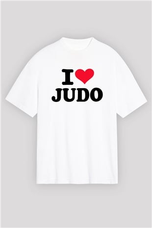 Judo Beyaz Oversize Tişört Oversize T-shirt - TişörtFabrikası