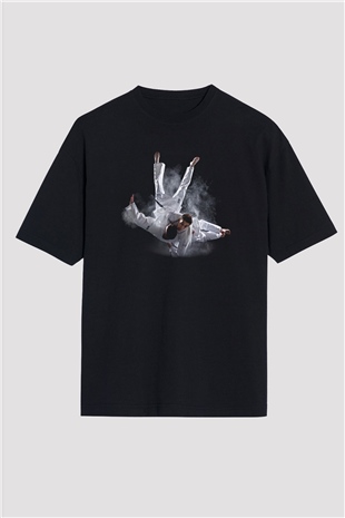 Judo Siyah Unisex Oversize Tişört T-Shirt