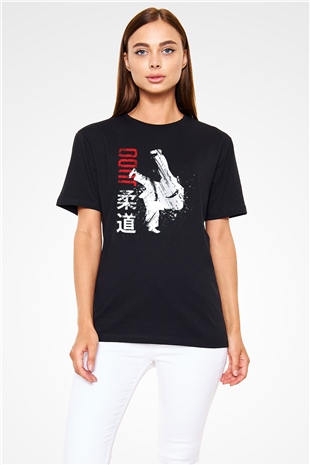 Judo Siyah Unisex Tişört T-Shirt - TişörtFabrikası
