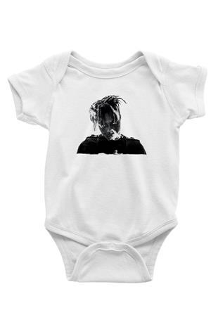 Juice Wrld Baskılı Beyaz Unisex Bebek Body - Zıbın