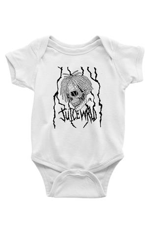 Juice Wrld Baskılı Beyaz Unisex Bebek Body - Zıbın