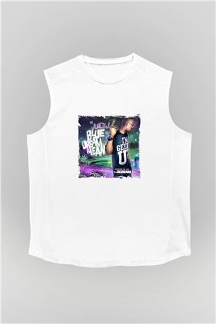 Juicy J Baskılı Unisex Beyaz Kolsuz Tişört