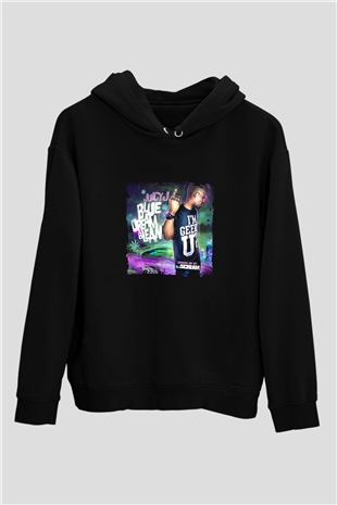 Juicy J Baskılı Unisex Siyah Hoodie