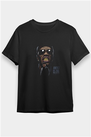 Juicy J Baskılı Unisex Siyah Tişört