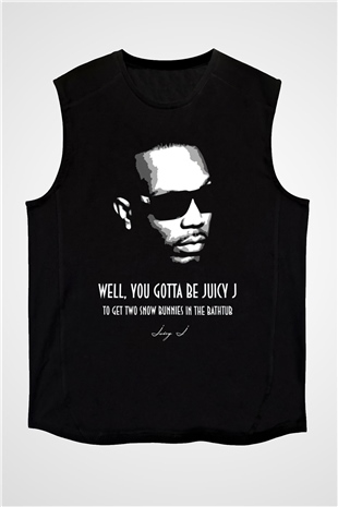 Juicy-J Siyah Unisex Kolsuz Tişört