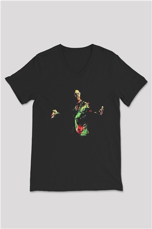 Juicy-J Siyah Unisex V Yaka Tişört
