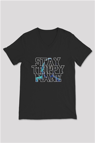 Juicy-J Siyah Unisex V Yaka Tişört