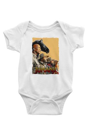 Jumanji Baskılı Beyaz Unisex Bebek Body - Zıbın