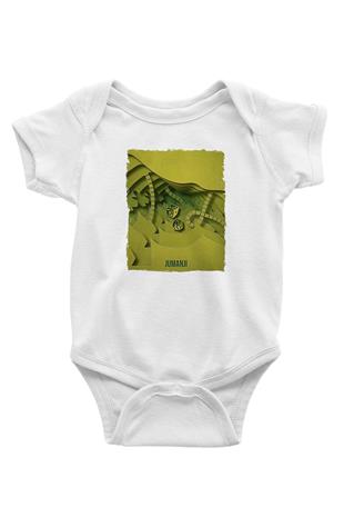 Jumanji Baskılı Beyaz Unisex Bebek Body - Zıbın