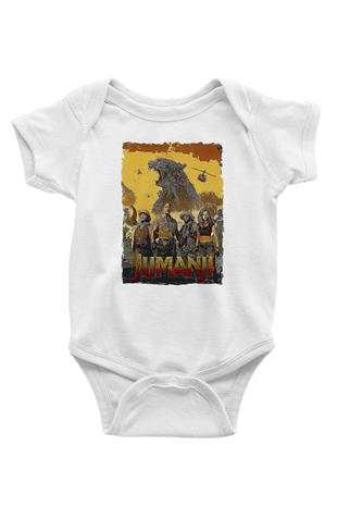 Jumanji Baskılı Beyaz Unisex Bebek Body - Zıbın