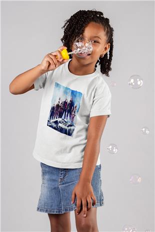 Jumanji Baskılı Beyaz Unisex Beyaz Çocuk Tişört - Tshirt