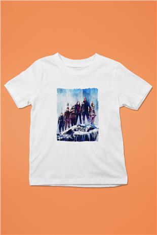 Jumanji Baskılı Beyaz Unisex Beyaz Çocuk Tişört - Tshirt