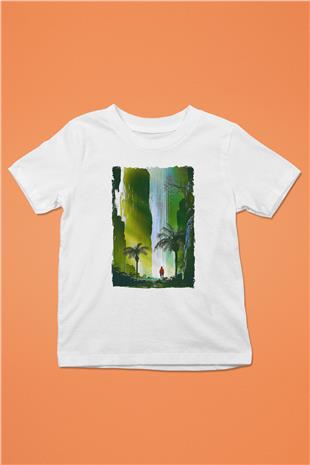 Jumanji Baskılı Beyaz Unisex Beyaz Çocuk Tişört - Tshirt