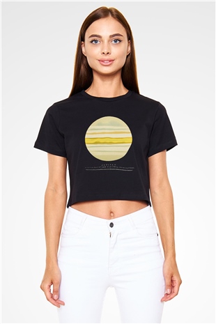 Jüpiter Siyah Crop Top Tişört